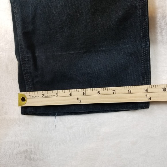 Carhartt Mens B01 Black Double Front Logger Work Pants Duck Canvas 36 x 32 - Picture 6 of 7